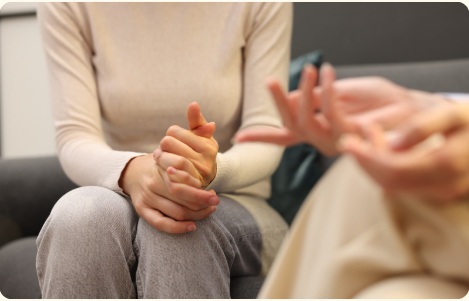 Sessão de psicoterapia presencial